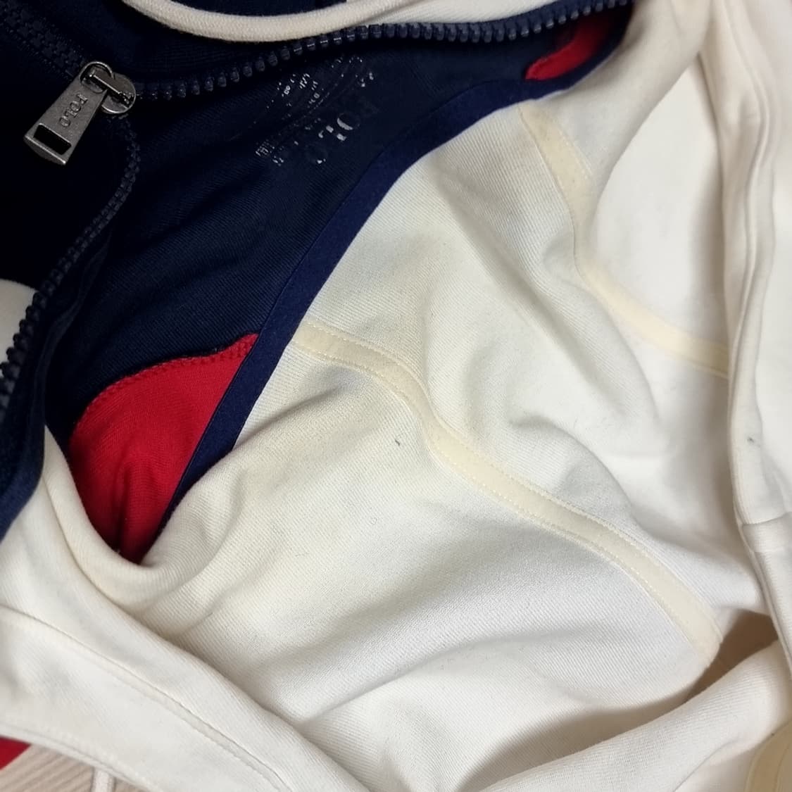 폴로 랄프로렌 네이비/레드 후드 집업(L) 상품이미지4