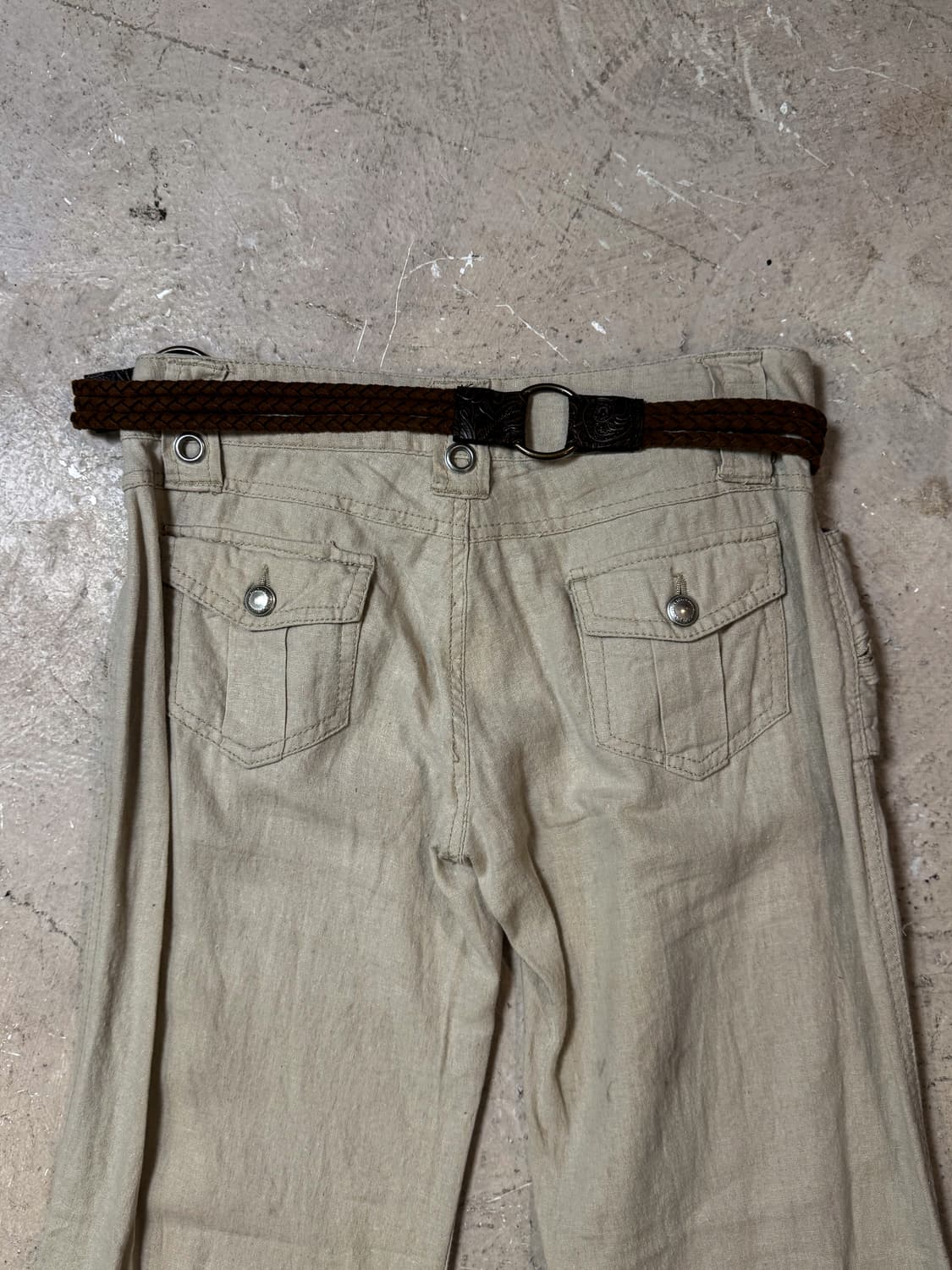 Ivory Zip Cargo flare pants  아이보리 플레어 팬츠 상품이미지7