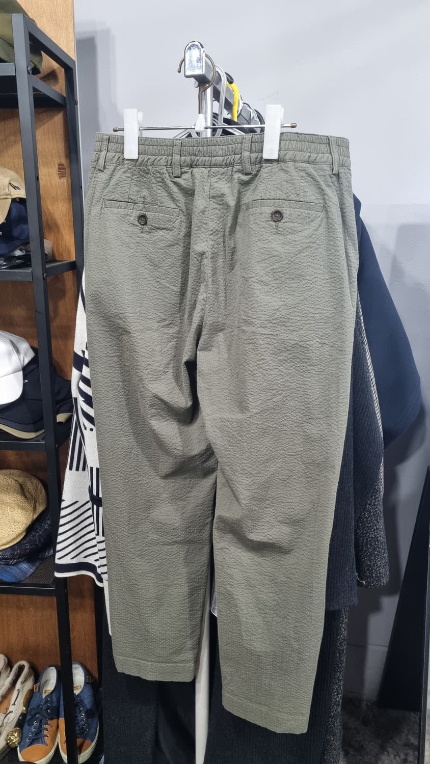 이태리산 원턱 뽀글뽀글 카키색 슬랙스 (브로이어) 33size 상품이미지2
