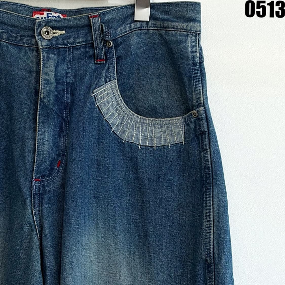 FUBU 플래티넘 빈티지 패치워크 데님 팬츠 W34L34 0513 상품이미지2