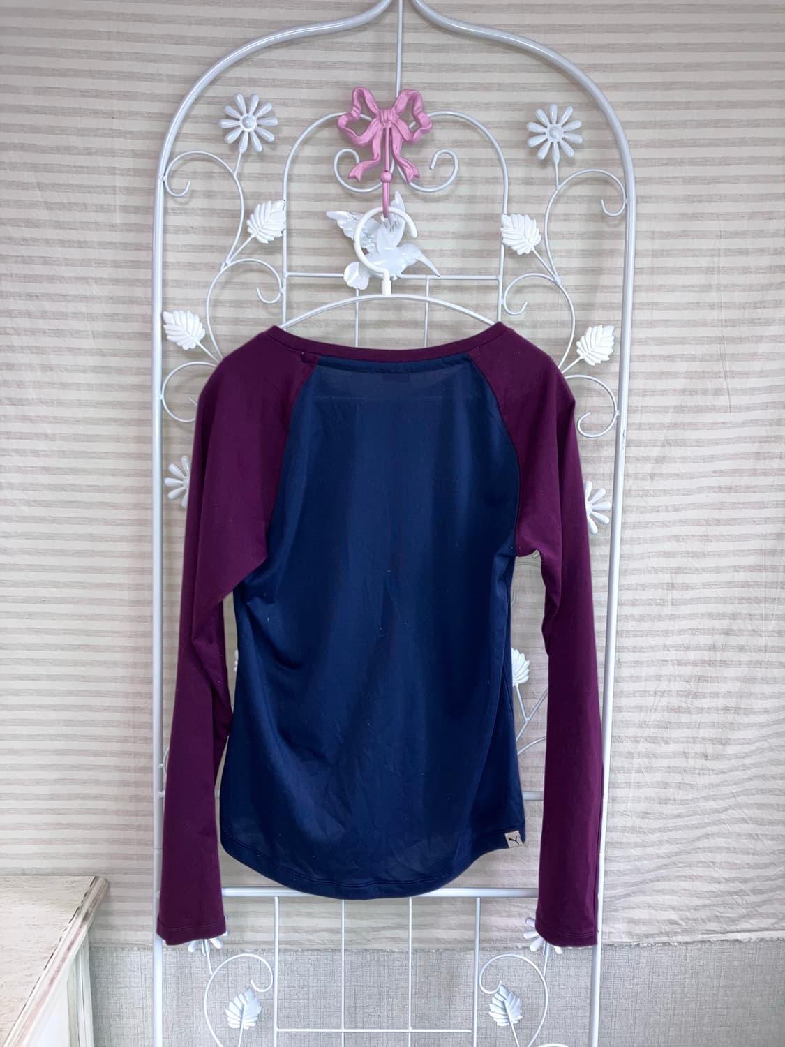 jpn vintage 푸마 퍼플 네이비 롱슬리브 y2k 스트릿 갸루 펑키 상품이미지2