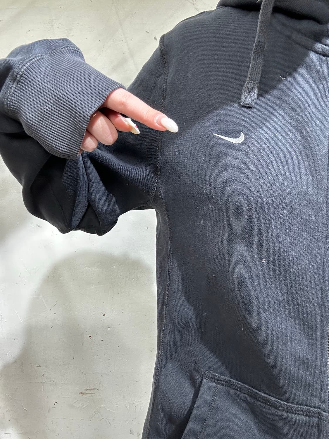 나이키 네이비 오버핏 후드티 XL 상품이미지4