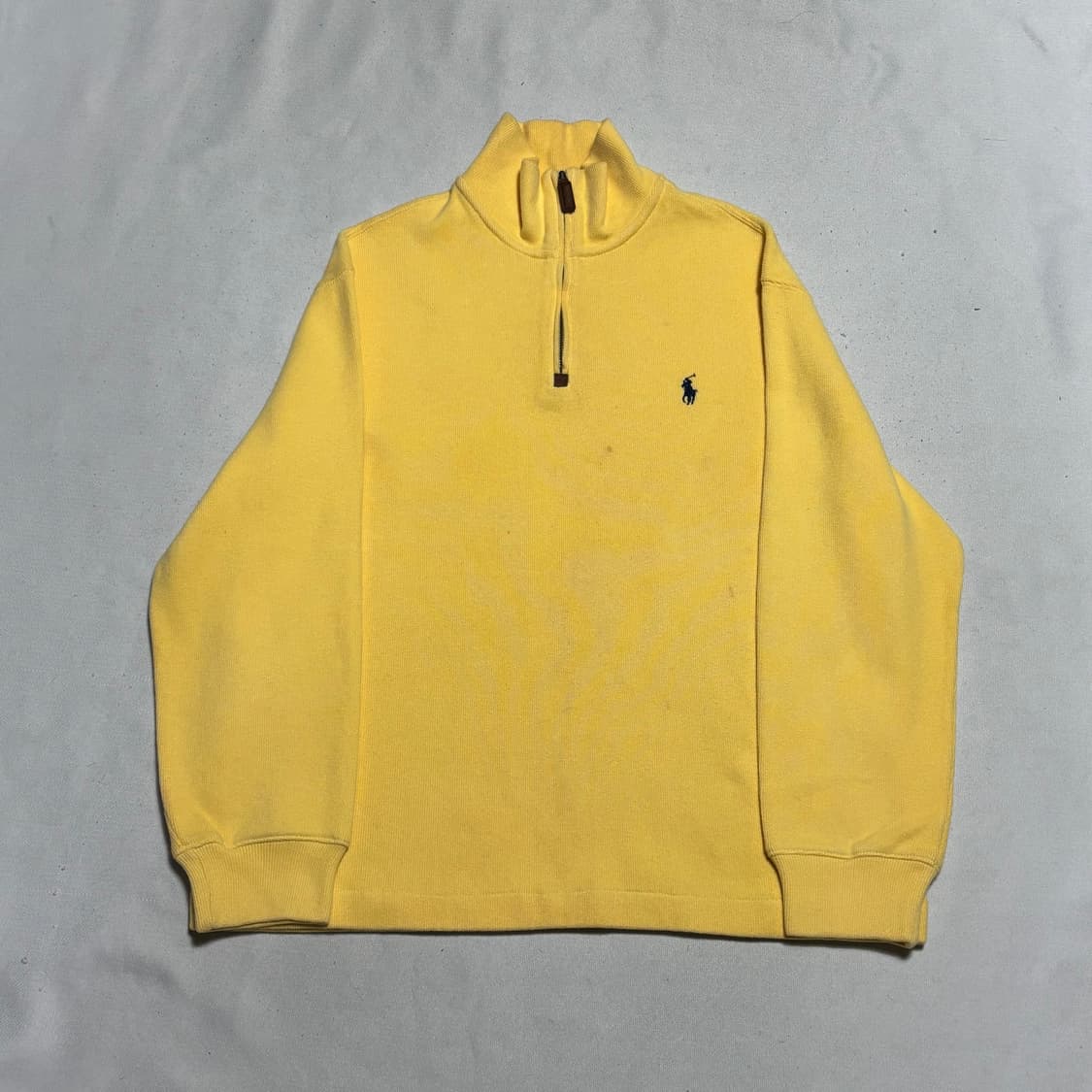 M 폴로랄프로렌 옐로우 반집업 코튼 니트 상품이미지2