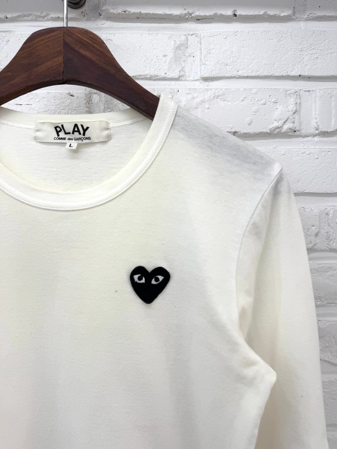꼼데가르송 플레이 화이트 롱슬리브 상품이미지4