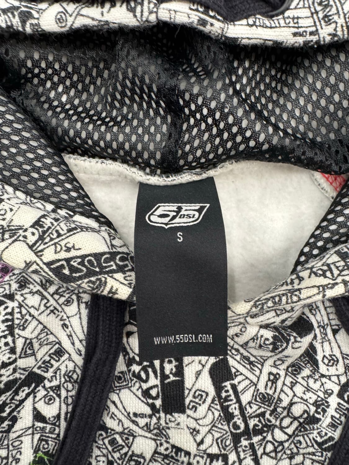 S)55DSL 빈티지 그래피티 패턴 후드티 상품이미지5