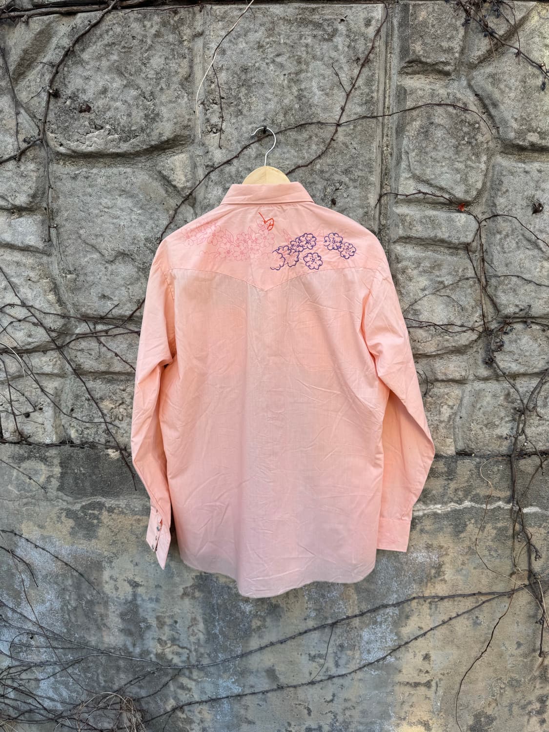 70s mesquite usa 빈티지 커스텀 웨스턴 셔츠 핑크 상품이미지2