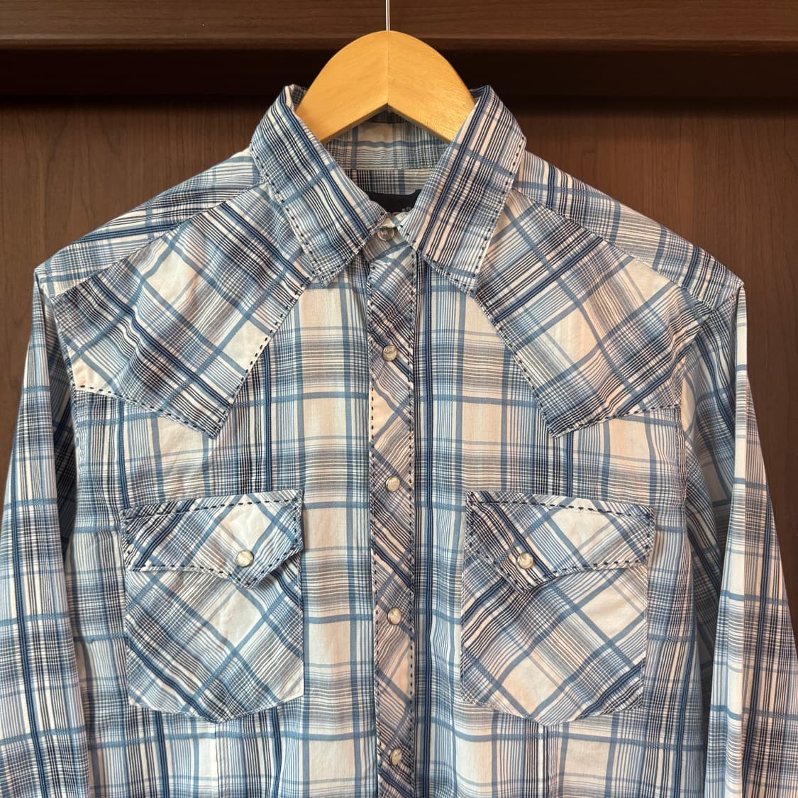 00s 랭글러 체크 웨스턴셔츠 상품이미지2