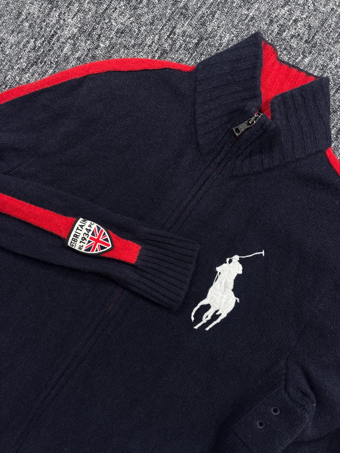 폴로 네이비 램스울 브리튼 니트 집업  상품이미지7