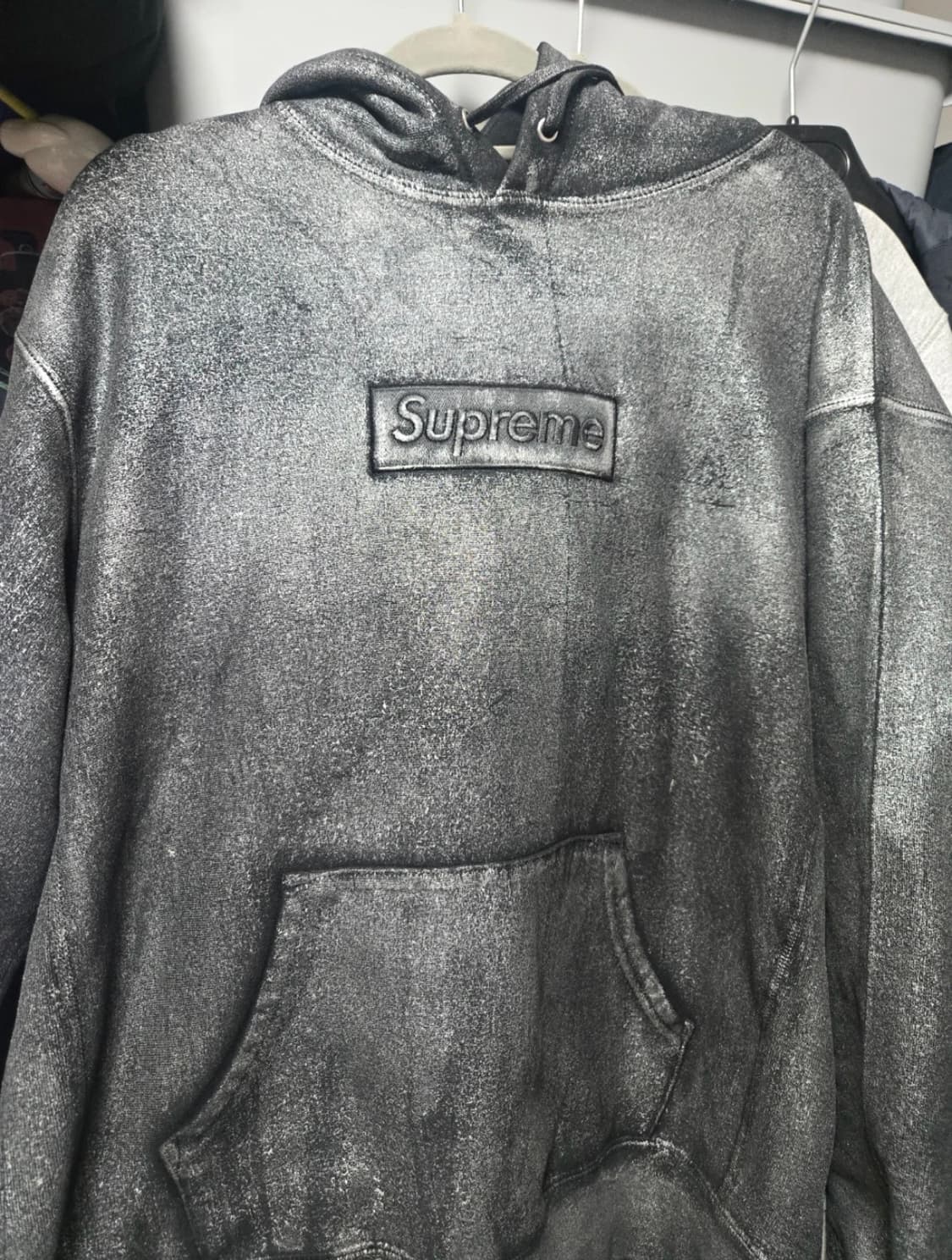 슈프림 x 메종 마르지엘라 포일 박스 로고 후드 S 상품이미지1