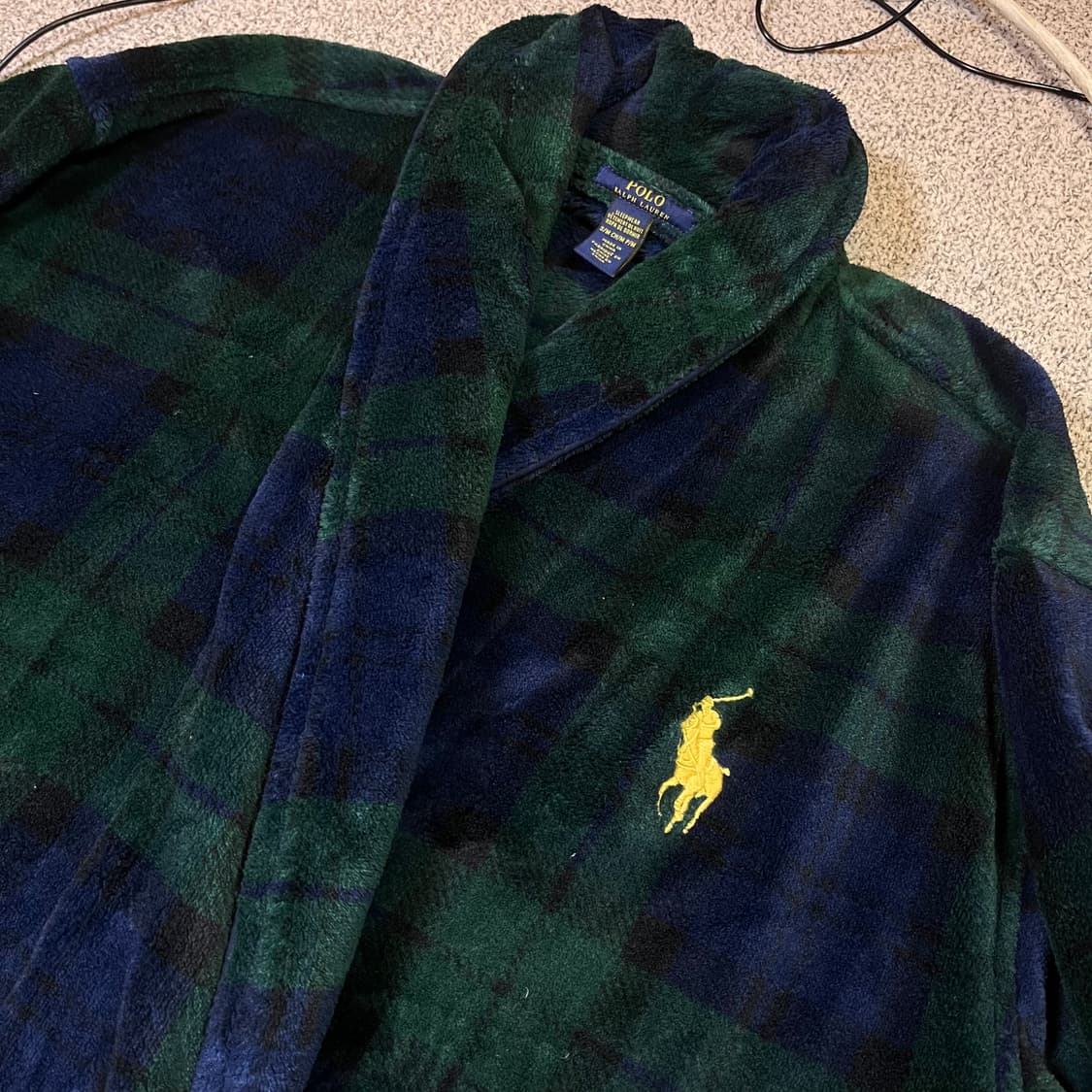 폴로 랄프로렌 블랙 와치 포니 플리스 로브 (허리끈 망실) 상품이미지2