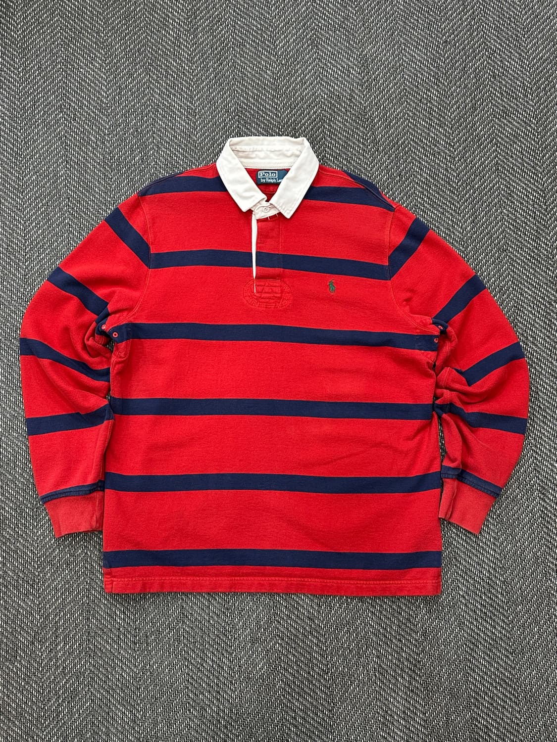 폴로 랄프로렌 레드 럭비 티셔츠 상품이미지1
