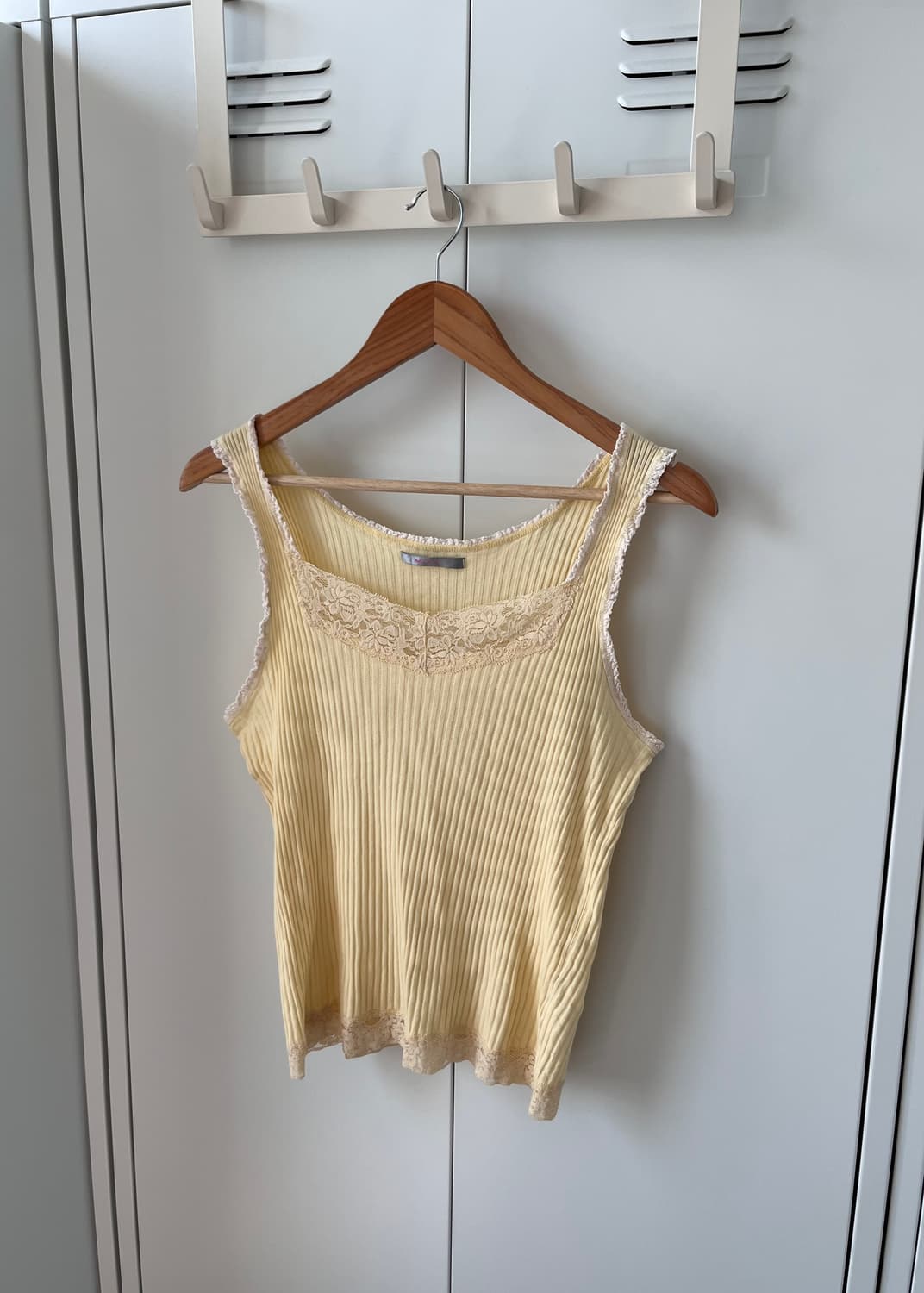 Mixt 연노랑 레이스 골지 레이어드 슬리브리스 상품이미지1