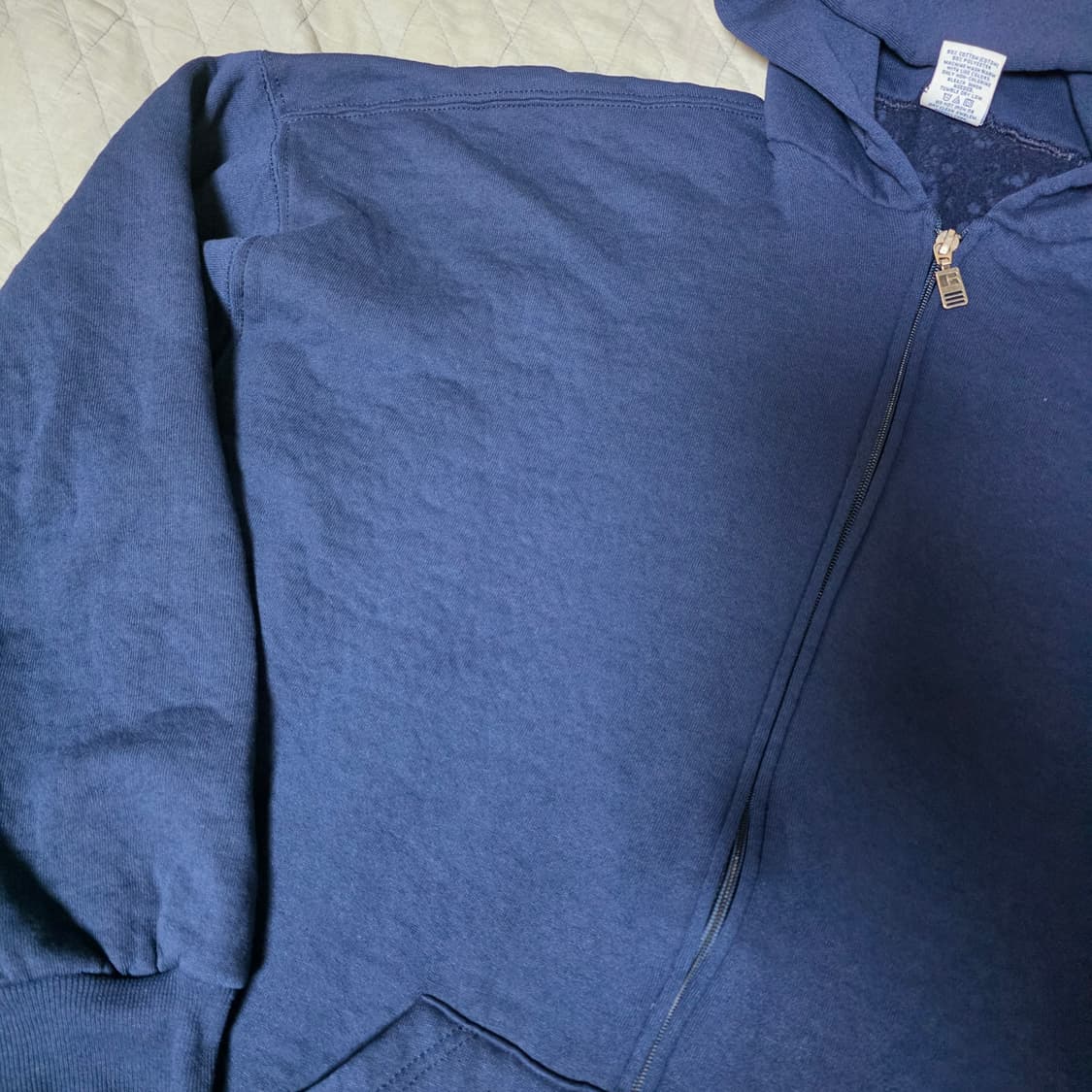 [XL] 90s 러셀 애슬레틱 후드집업 네이비 주름 ver. 8 상품이미지2