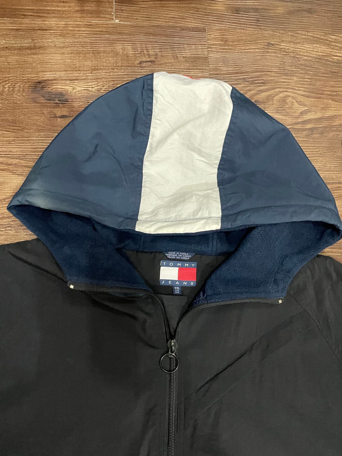 (유일매물) 90s 타미힐피거 빅플래그 나일론쉘 올드스쿨 자켓 블랙 상품이미지2