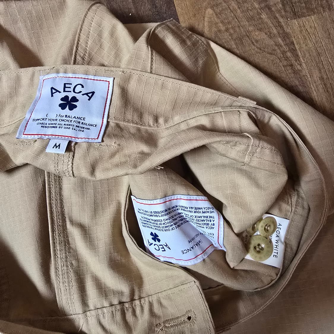 AECA WHITE 립스탑 퍼티그 팬츠 M 신품 상품이미지4