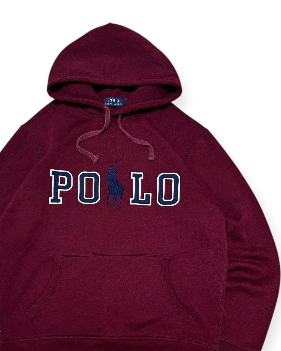 폴로 랄프로렌 버건디 후드티 상품이미지2