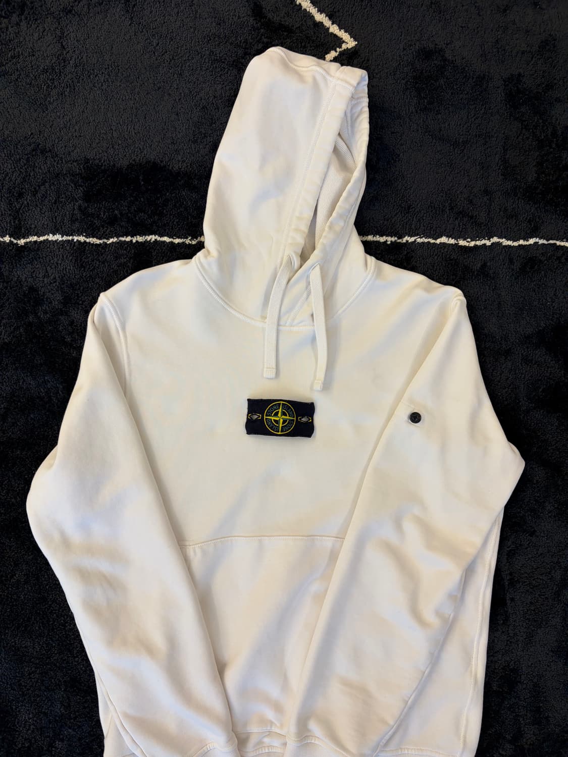 [S] 스톤아일랜드 22SS 와펜 후드티 화이트 (정품/상태s급) 상품이미지1