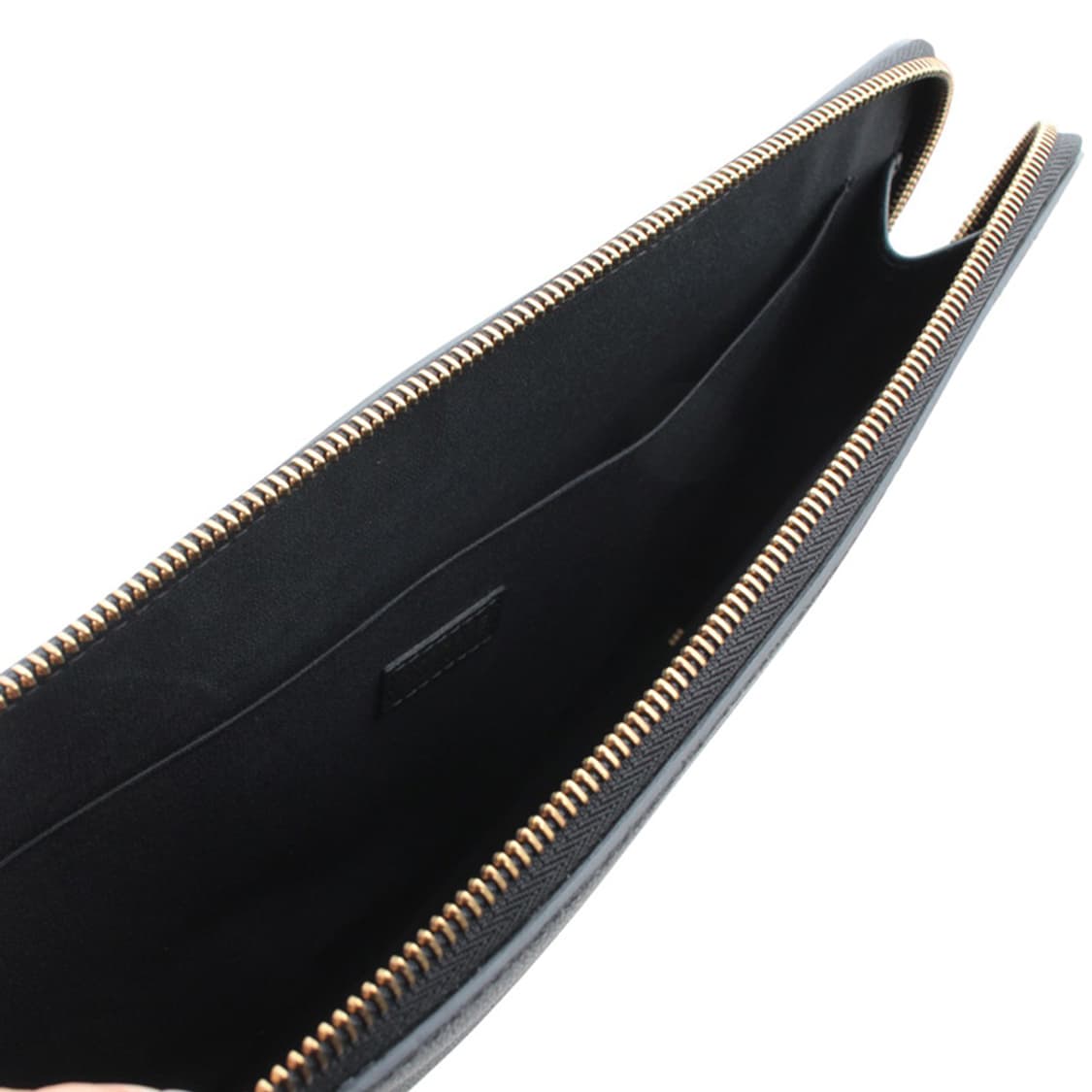 베르사체 쇼라인 블랙 레더 프린트 클러치백 상품이미지4