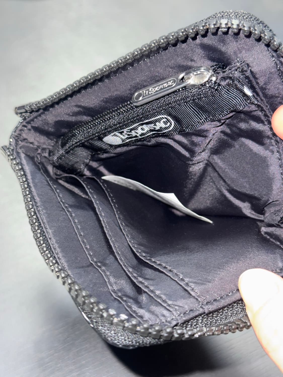 레스포삭 카드 지갑 블랙 샤인 슬림 월렛 상품이미지2