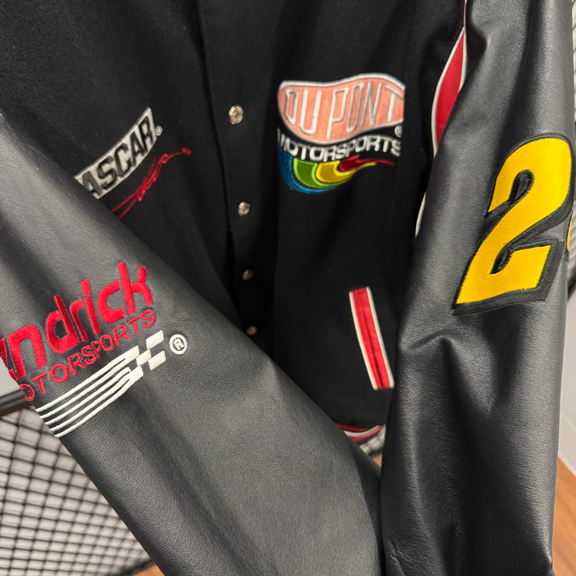 90s 제프 해밀턴 X 나스카 리버시블 바시티 자켓 레드 블랙 배색 상품이미지7