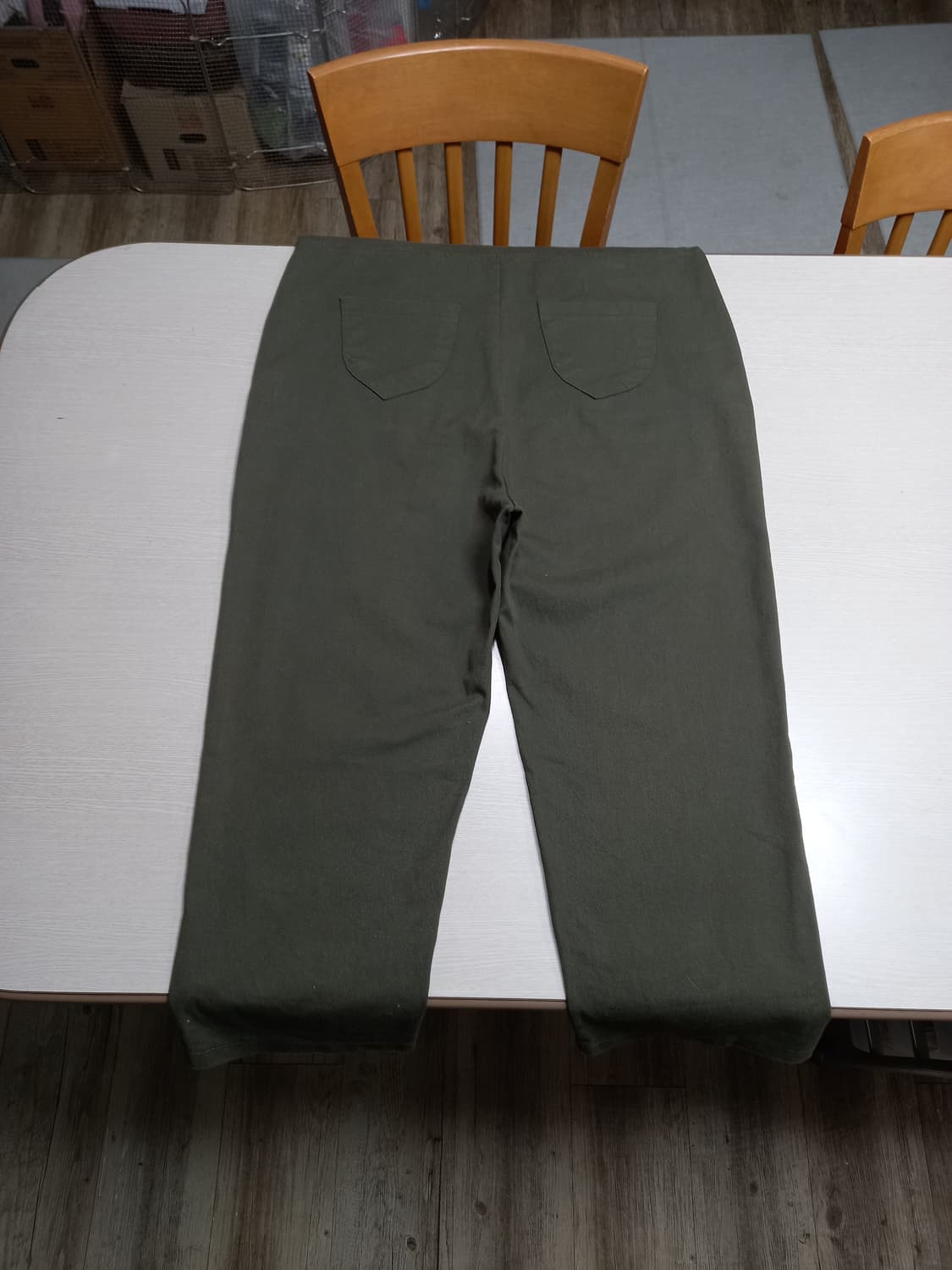 30- CLIP DENIM Kor 스판 멜빵 데님 카키 30-242 상품이미지4