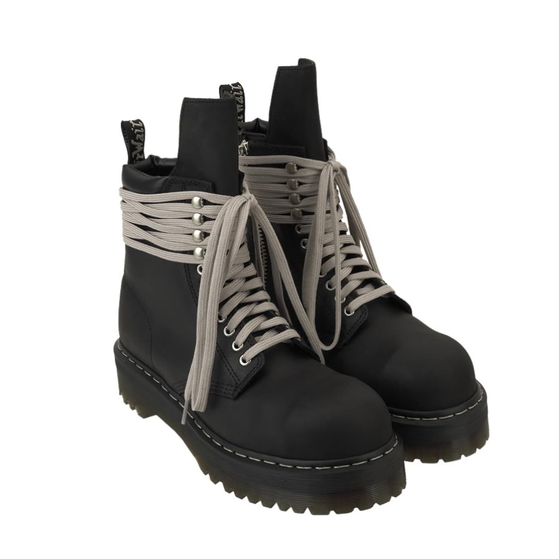 (250) 닥터마틴 릭오웬스 쿼드 솔 스틸 토 부츠 블랙 상품이미지1