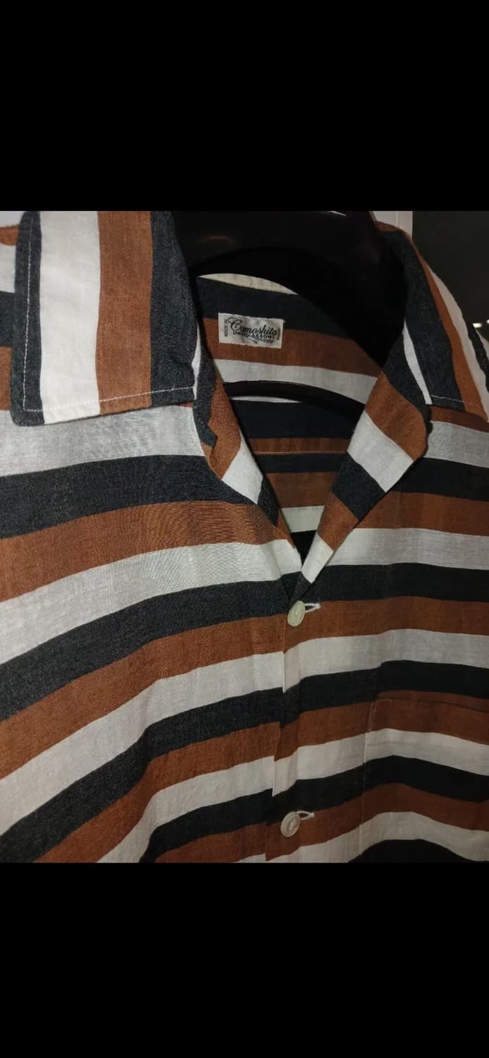 CAMOSHITA COTTON SILK OPEN COLLAR SHIRTS 상품이미지3