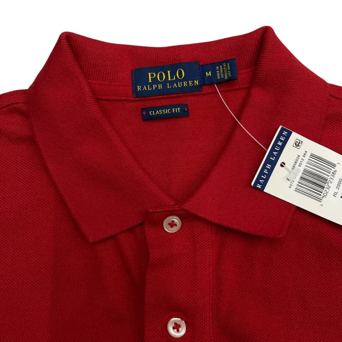 폴로 랄프로렌 네이비포니 레드 카라 티 M 상품이미지4