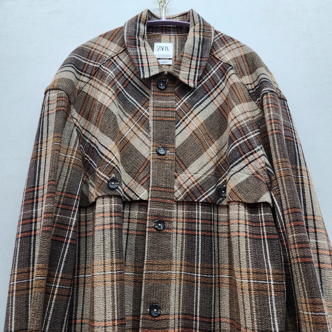자라 ZARA 체크패턴 셔츠 자켓 XL(XL) 상품이미지2