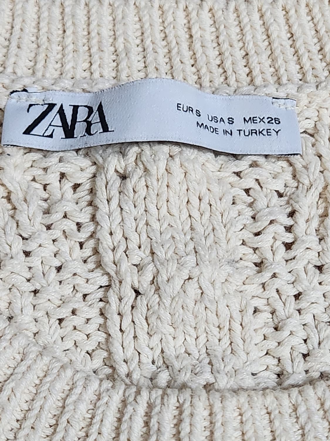 자라 베이지 니트 베스트 폼폼 크롭 조끼 상품이미지2