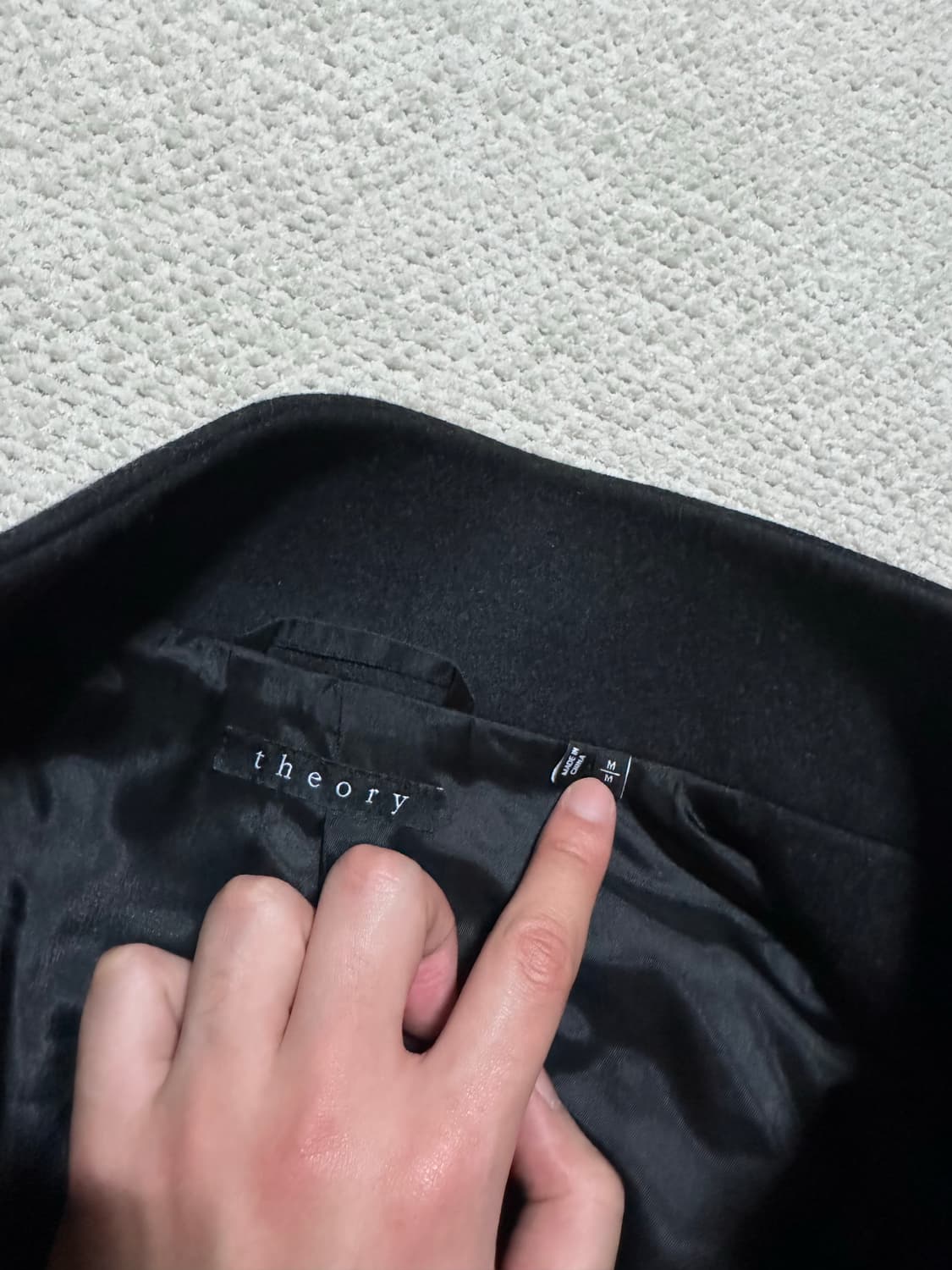 띠어리 theory 차콜 차이나카라 울/캐시미어 코트 M 상품이미지7