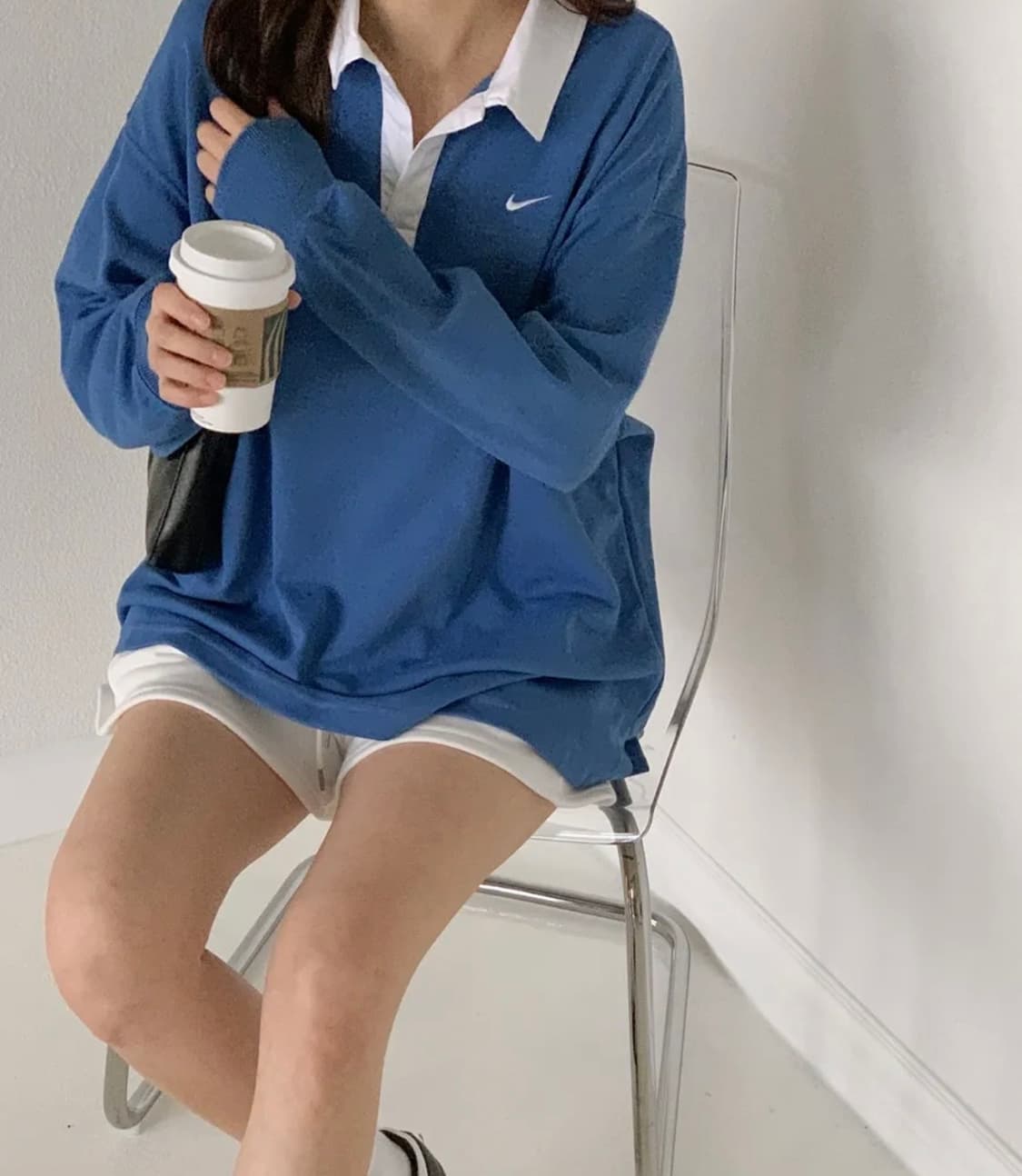 나이키 여성 오버사이즈핏 스타블루 카라티 (정가16만원) 상품이미지3