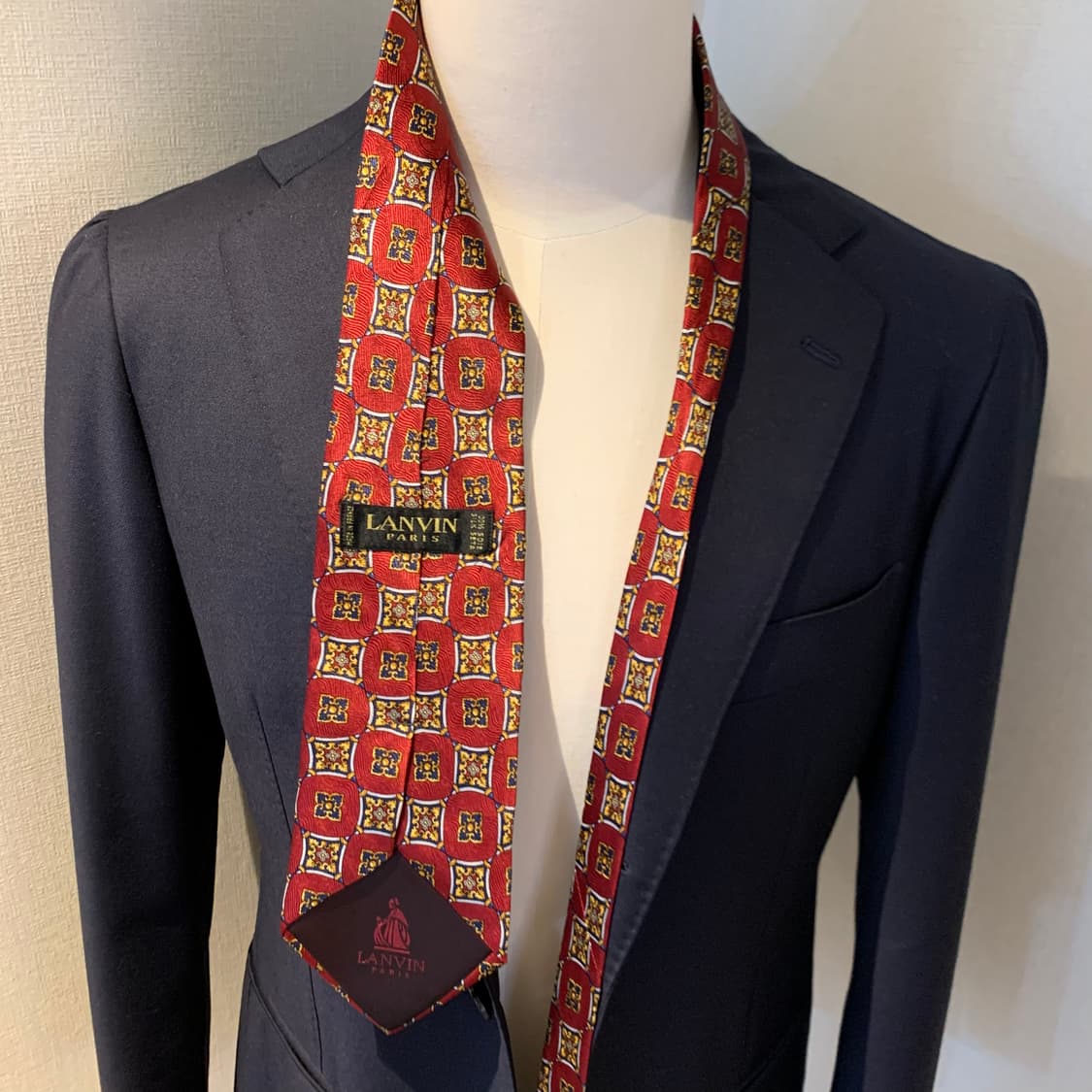 랑방(LANVIN) 명품넥타이 기하학적패턴 A+등급 상품이미지2
