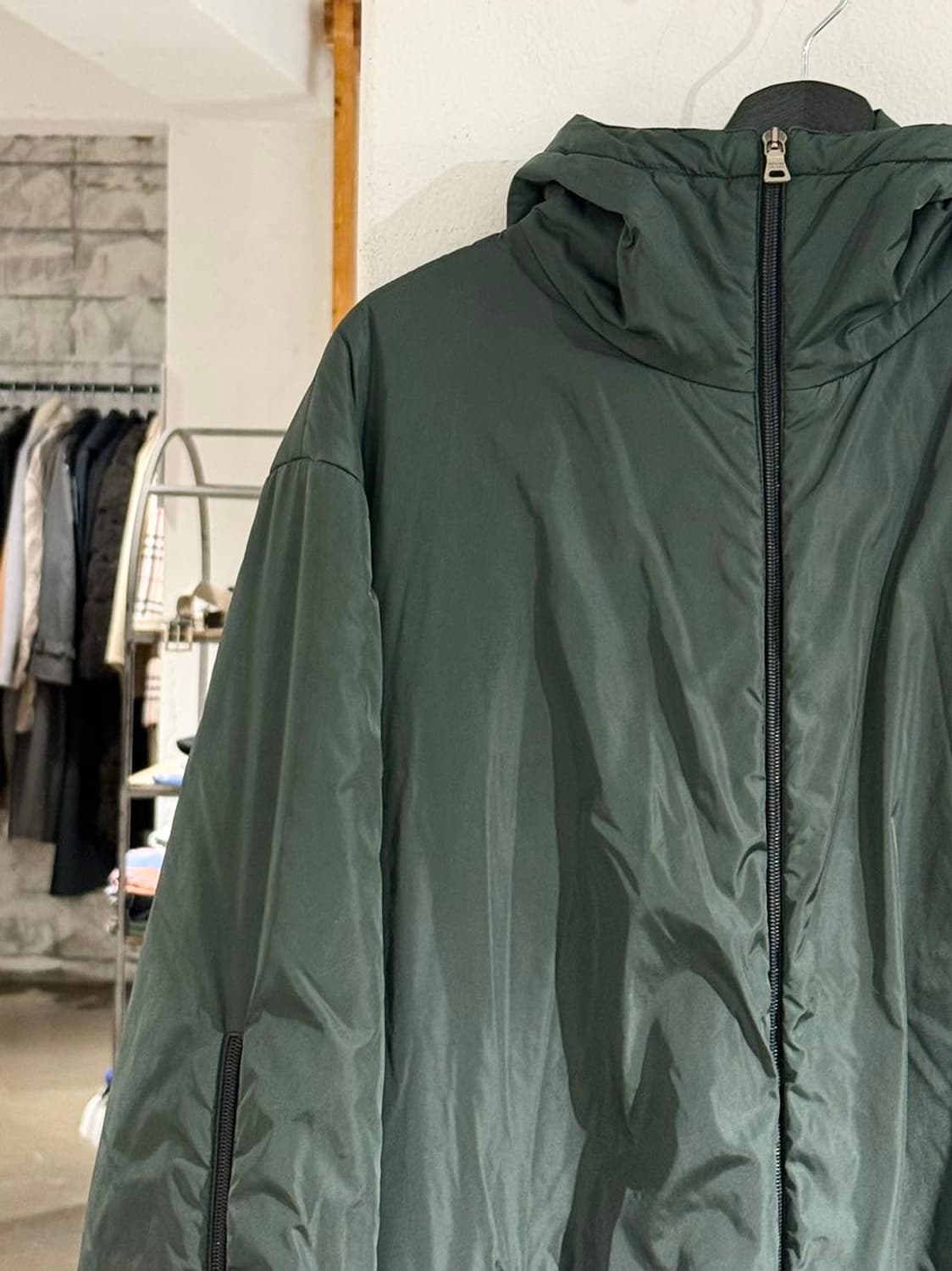 프라다 스포츠 99aw 카키 테크니컬 나일론 패딩 자켓 상품이미지2