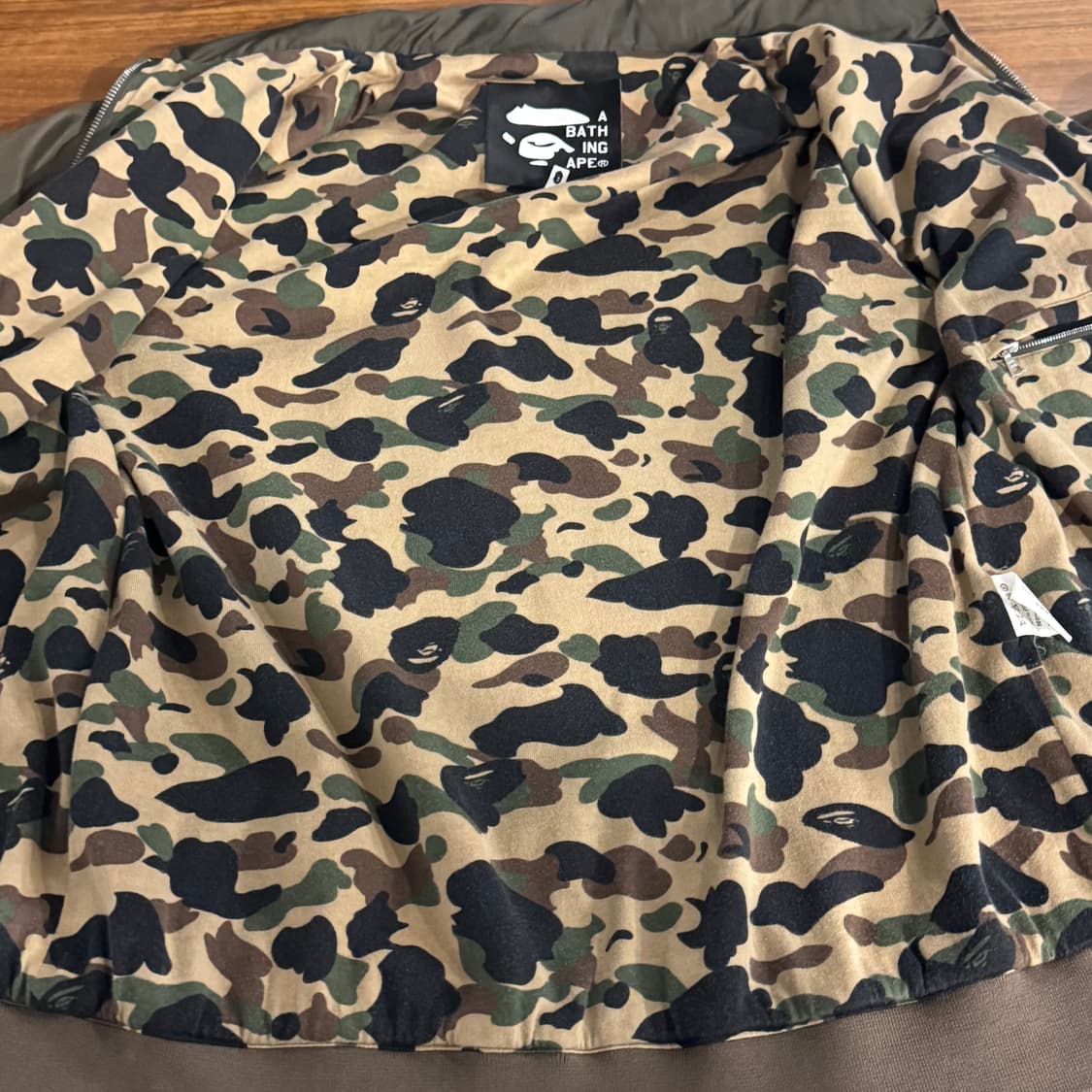 베이프 1st 카모 안감 후드 바람막이 M 상품이미지3