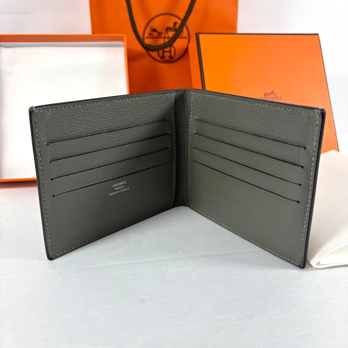(풀구성,정품보증서)에르메스 시티즌 블루드프랑스 반지갑 그리스 상품이미지4