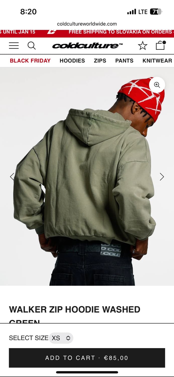 [Cold Culture] 콜드컬쳐 워커 집업 후디 그린 카모 (새상품) 상품이미지7