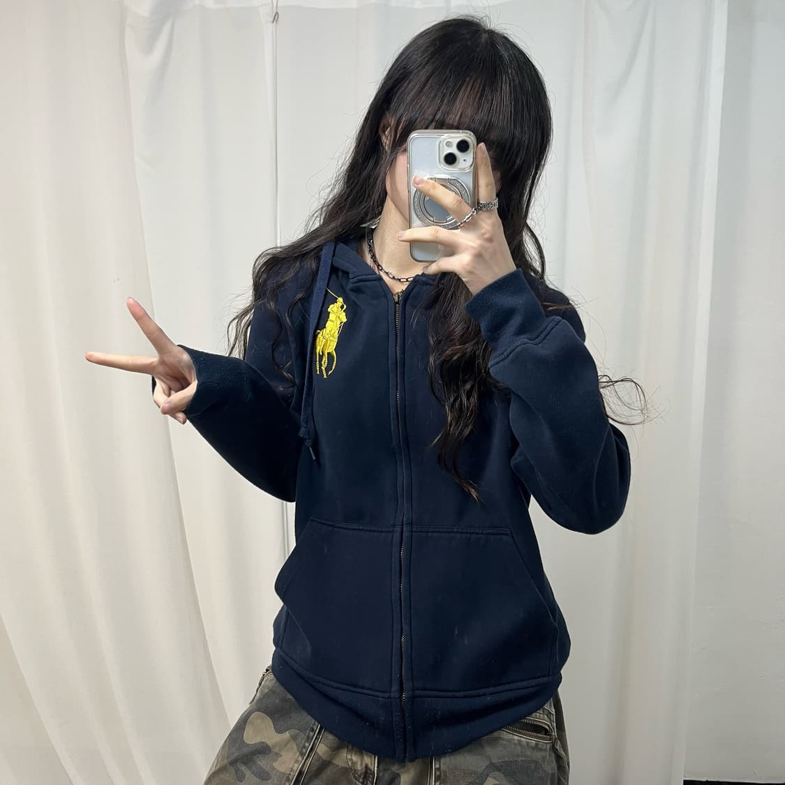 Polo Big Pony Navy Hood Zip-up 상품이미지2