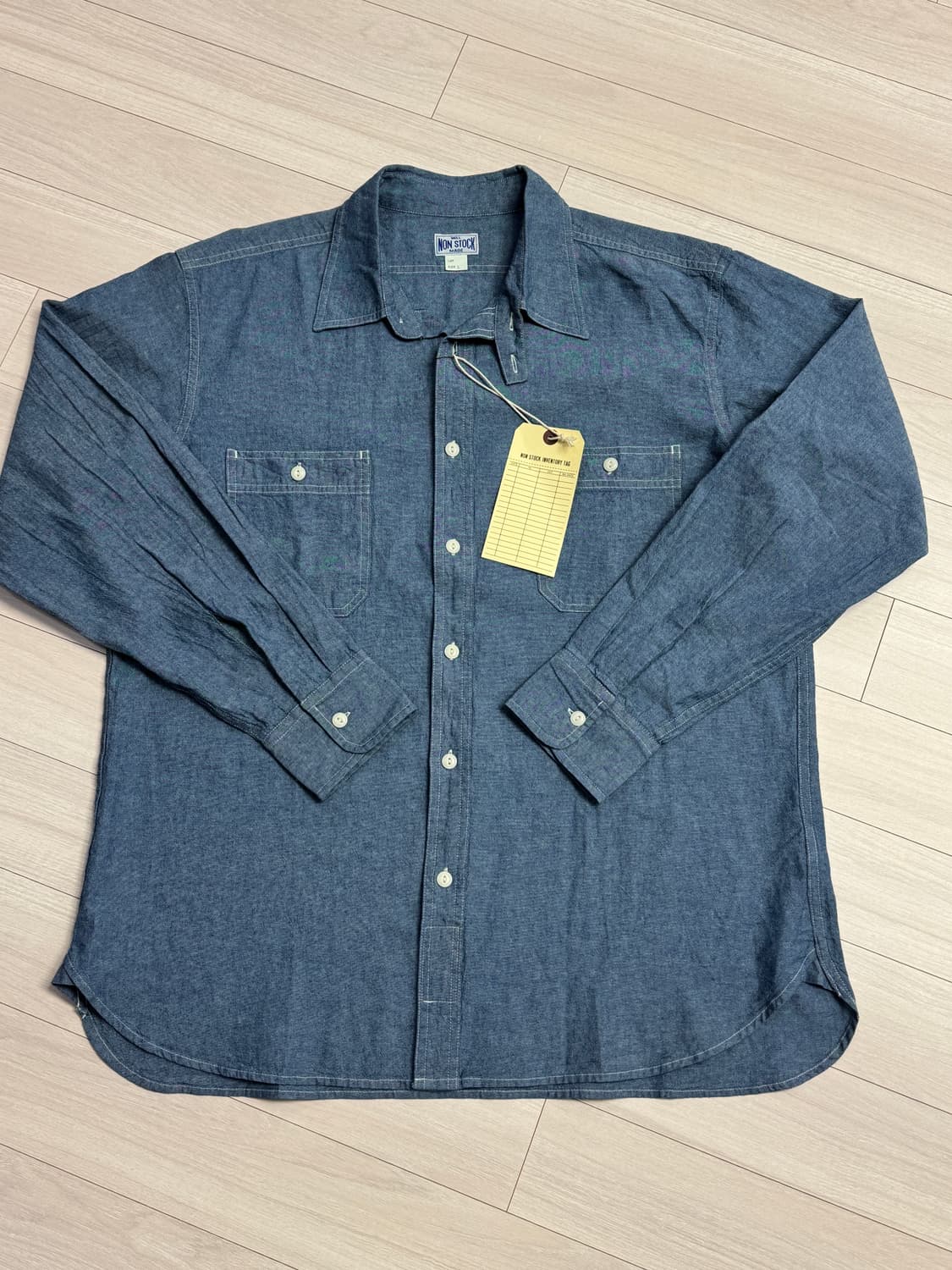 브론슨 논스탁 샴브레이셔츠 코리안 버전 - L사이즈 상품이미지1