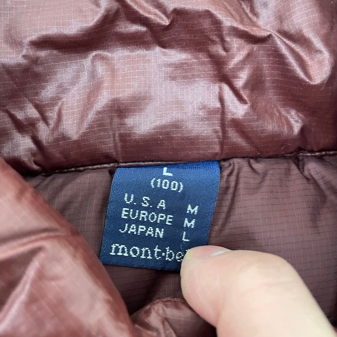 몽벨 브라운 경량 패딩 상품이미지2