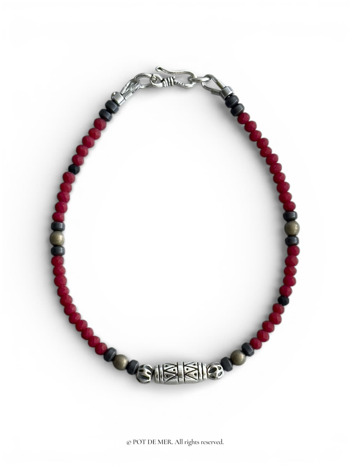 [포드메르] 에스닉 앤틱 헤마타이트 팔찌 상품이미지1