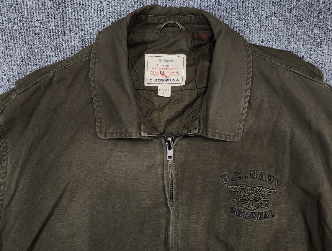 OLD CROW 올드크로우 US NAVY 빈티지 봄버 자켓 L 상품이미지4