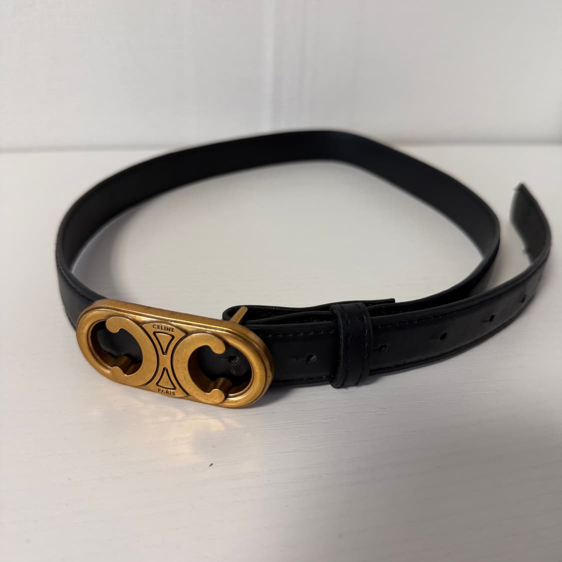 셀린느 로고 미디움 레더 벨트 상품이미지4