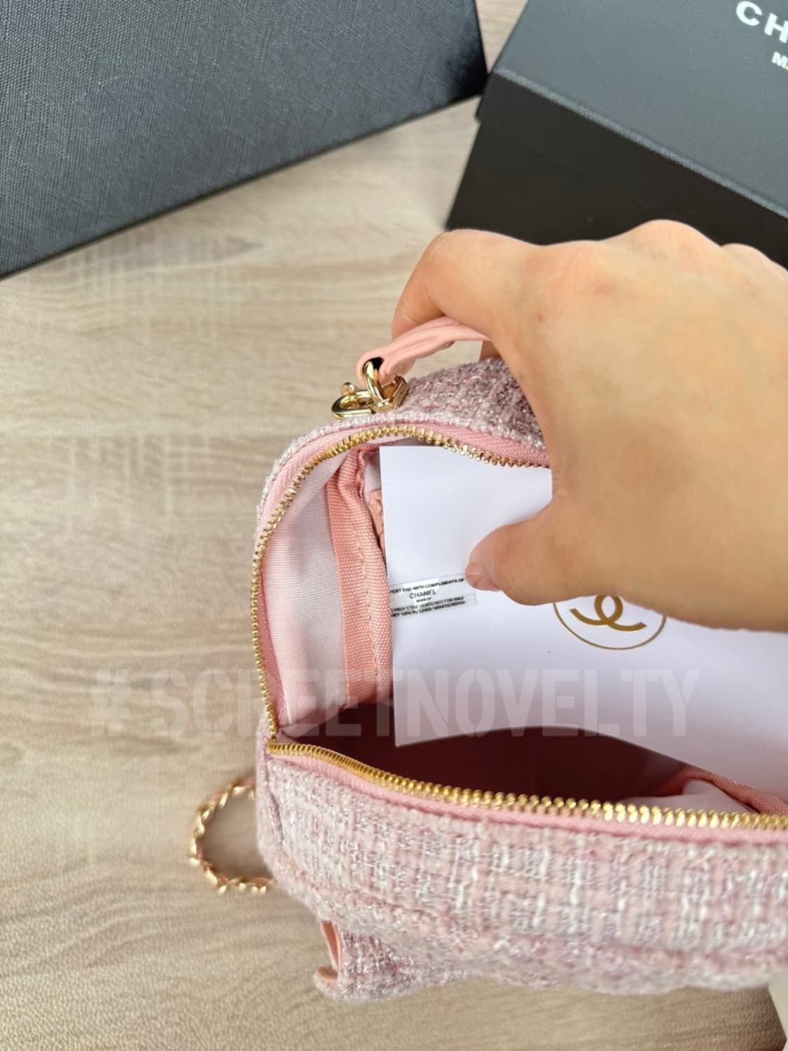 샤넬뷰티 트위드 미니백팩 핑크 기프트 백 무료배송 상품이미지9