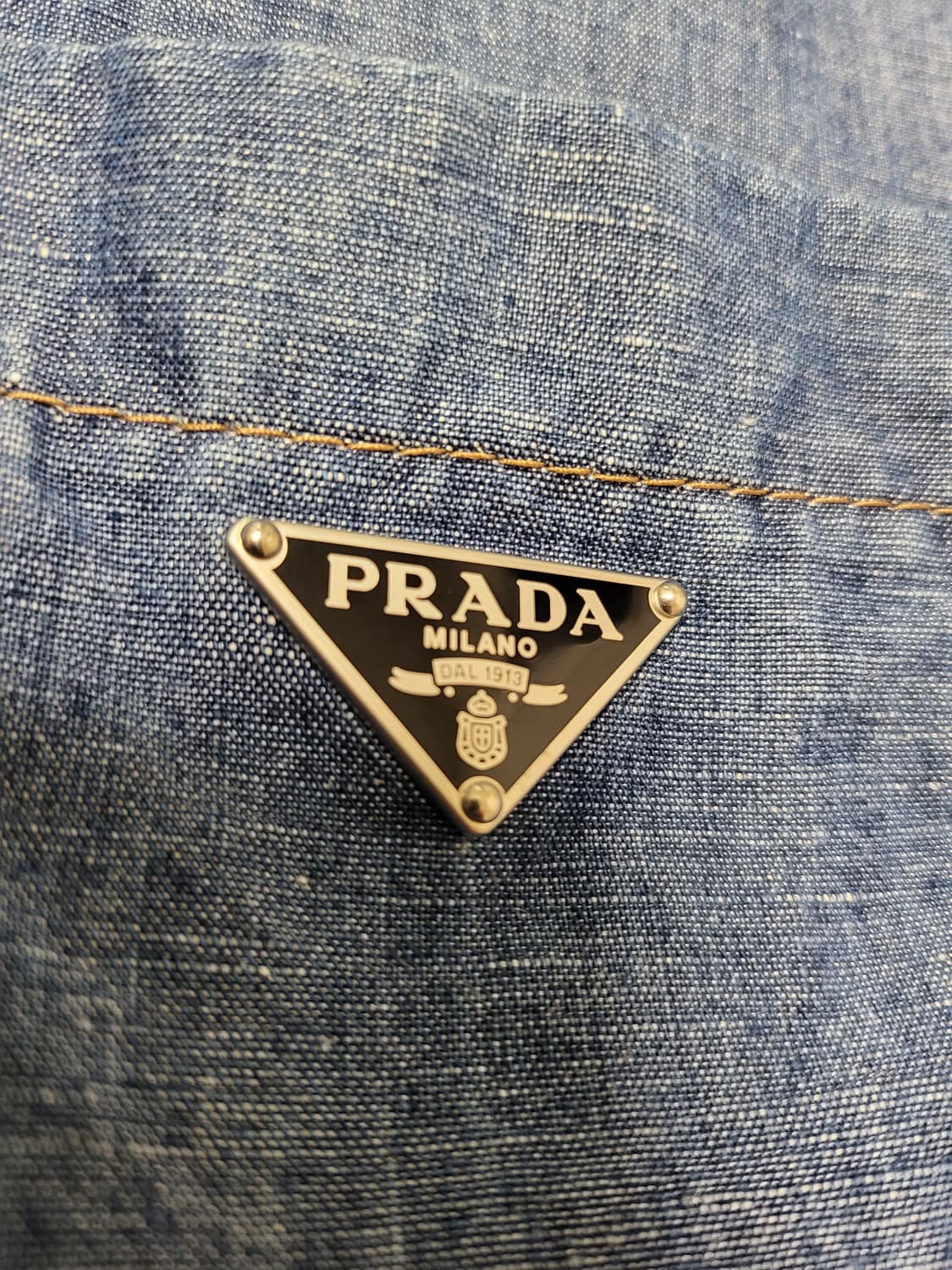 프라다 데님 반팔 셔츠 상품이미지2