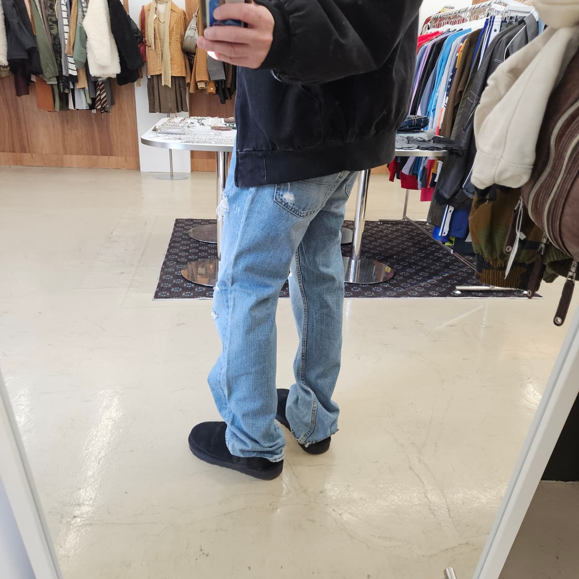 HOLLISTER 홀리스터 데님 부츠컷 연청 데미지 빈티지 36인치 상품이미지10