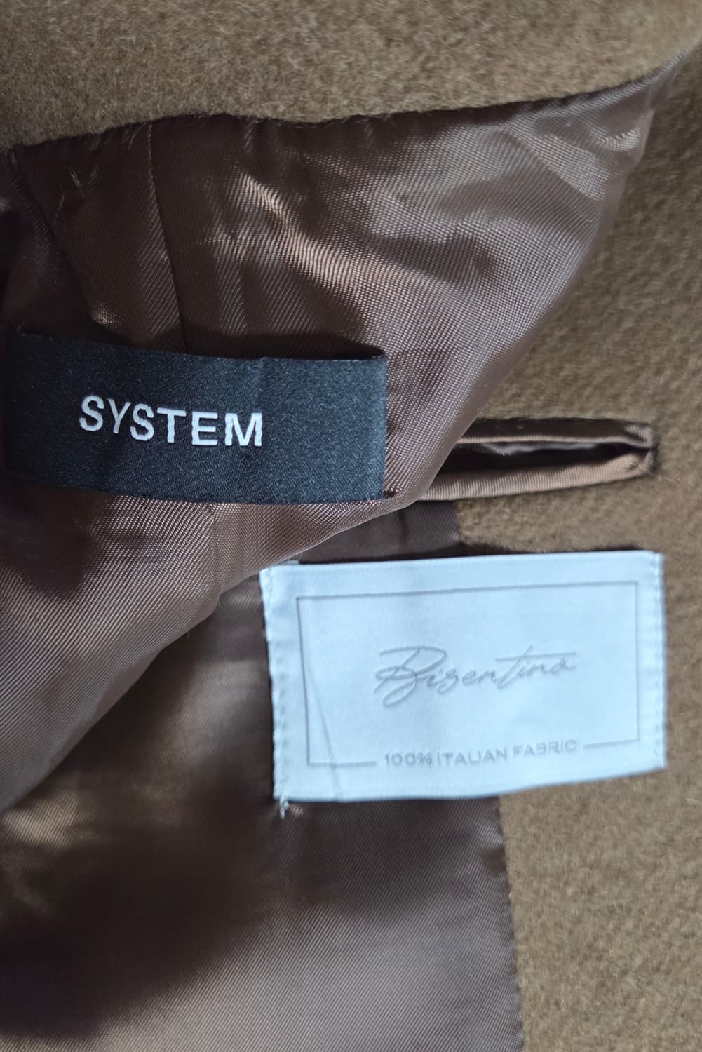 한섬 시스템 2022 이태리 울 브랜드 카멜 싱글 자켓 M 사이즈 상품이미지8