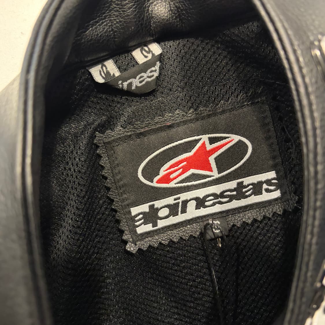 [S] 알파인스타 블랙 레더 가죽 라이더 자켓 D768 상품이미지5