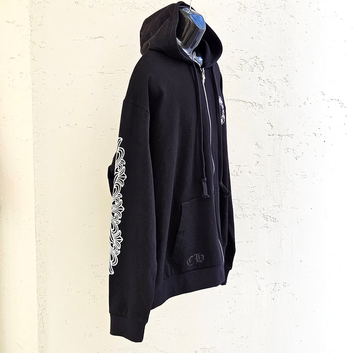 [XXL] 미사용 크롬하츠 말발굽 홀스슈 후드집업 블랙 C0106C056 상품이미지2