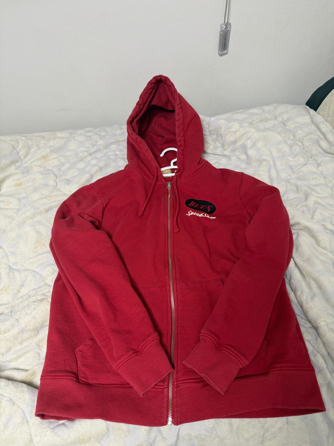 데우스 빈티지 빨강 후드 라지 상품이미지1